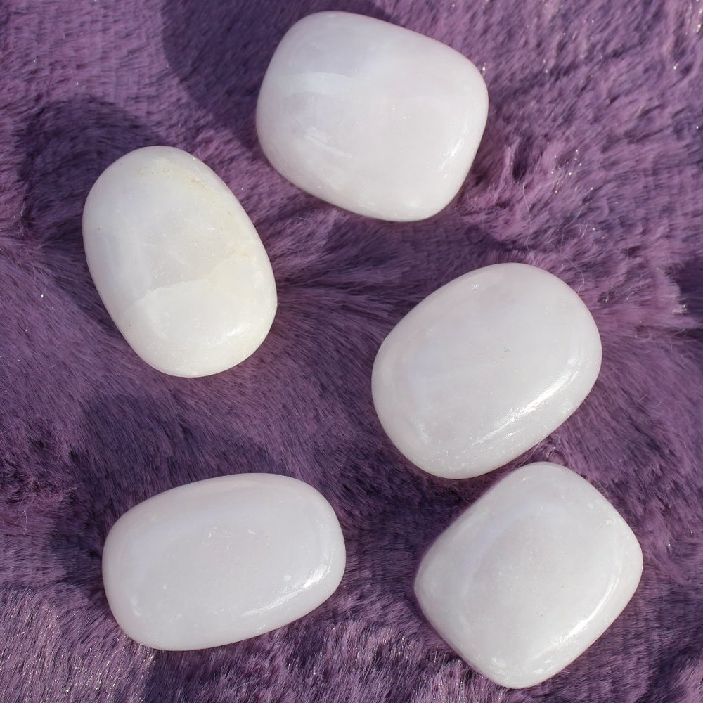 Extra Quality Pink Mangano Calcite Tumble Lot - UV reactive